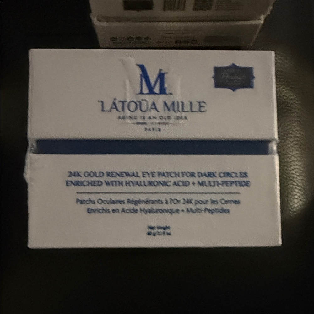L'ATOUA MILLE 24K Gold Renewal Eye Patch - White/Blue Box